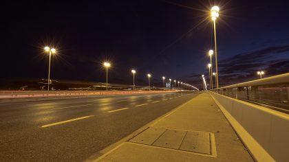 Reichsbrücke by night - Vienna