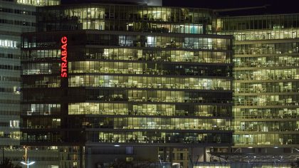 Office building by night - Vienna